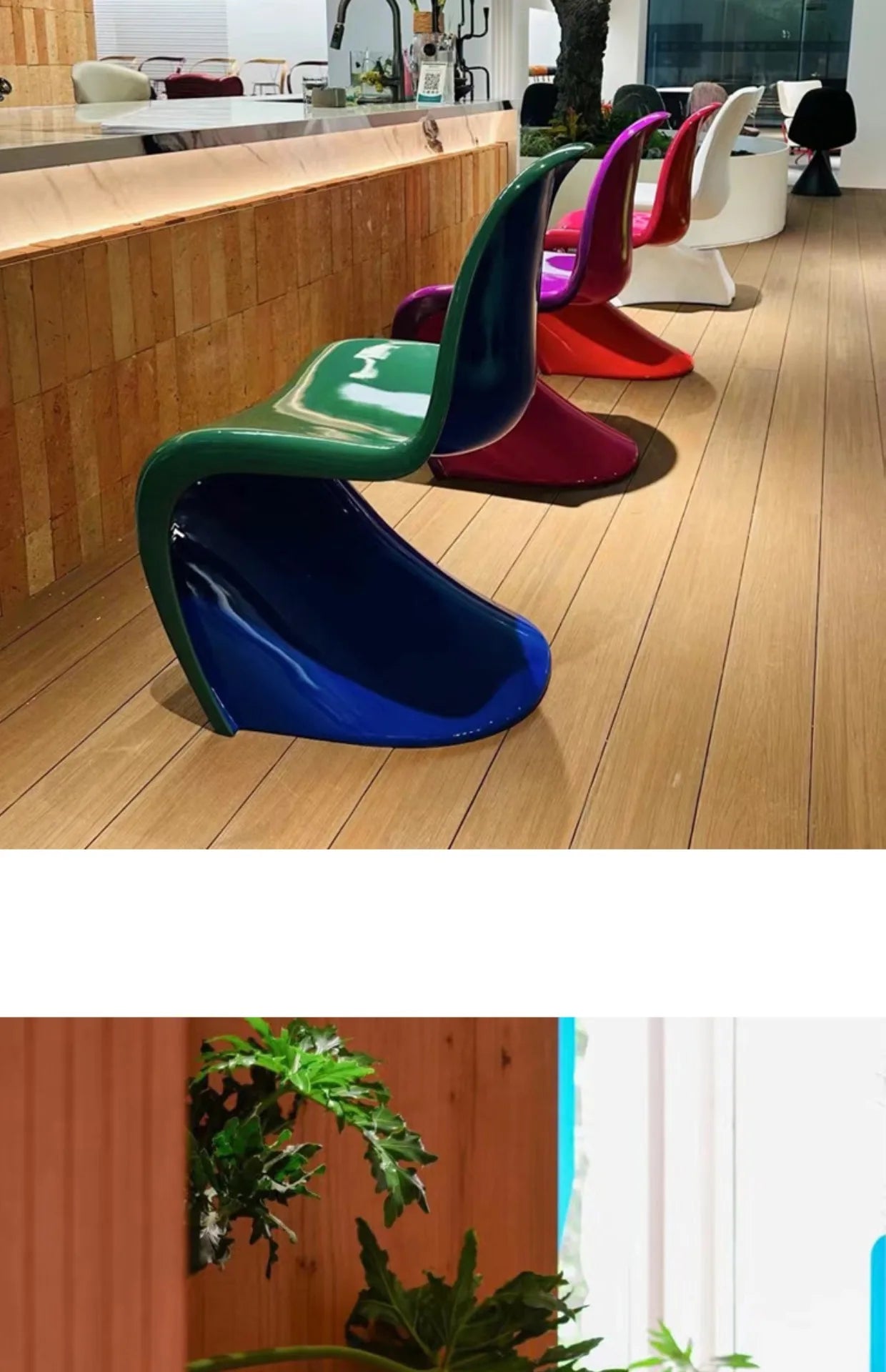 Minimalist personality art Internet celebrity color dining chair negotiation chair