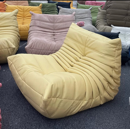 Lazy sofa, togo caterpillar sofa, light luxury, simple Internet celebrity creative chair, suede freehand space recliner