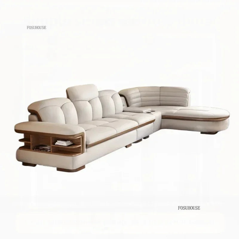 Design Artificial Leather Living Room Sofa Corner Combination Luxury Sofas Living Room Personality Home Furniture