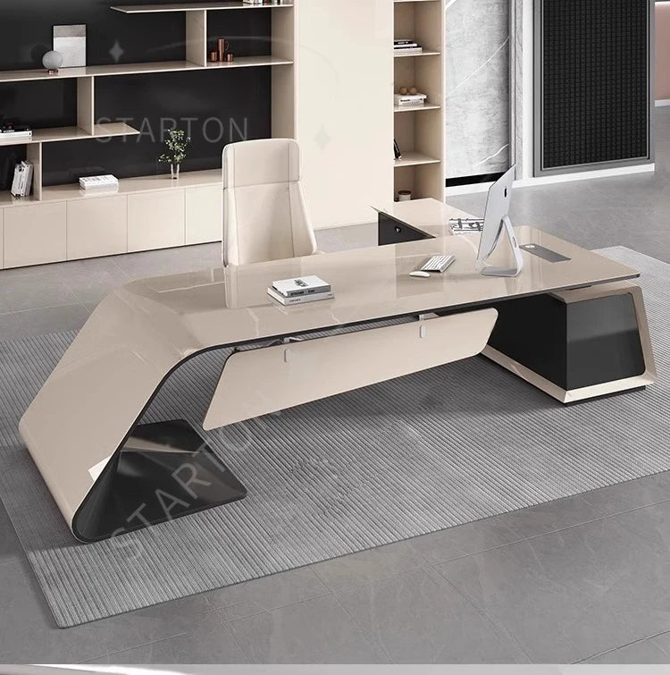 Office Desks Asthetic Luxury Storage Drawers Writing Executive Desk L Shaped Study Escritorios Office Furniture