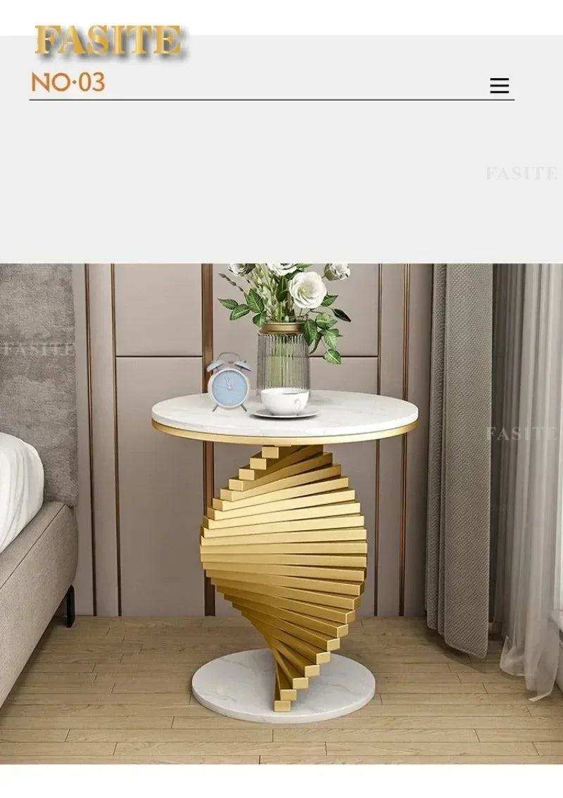 Nordic Leisure Bedroom Side Table Modern Marble Coffee Table for Living Room Furniture Nordic Designer Tables