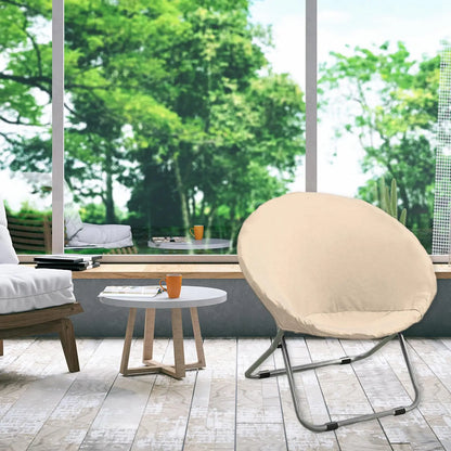 Round Saucer Chair Slipcover Stretchable Polyester Removable Soft Moon Chair Cover for Furniture Protection Living Room Adults