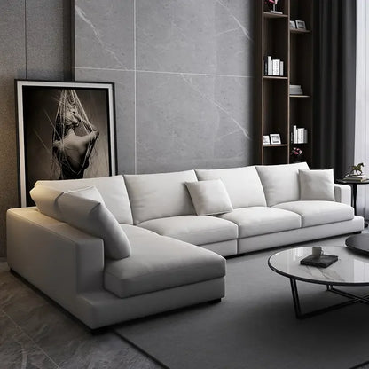 @# Moder Luxury Living Room Furniture Recline Couch Sleeper Sofa Set Minimalism Fabric Combination L Shape Corner Sectional Sofa