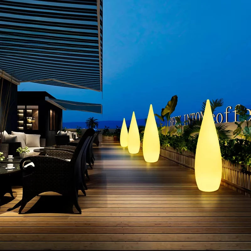 Modern RGB Light Emitting Diode Water Droplet Light Multicolor Outdoor Waterproof Luminous Pool Floor Light