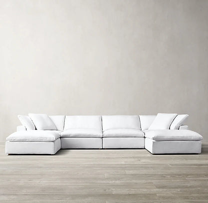 Modern Style Sales Sofa Living Room Furniture Holland Velvet Upholstery Sectional Fabric Elastic Stretch Sofas Set