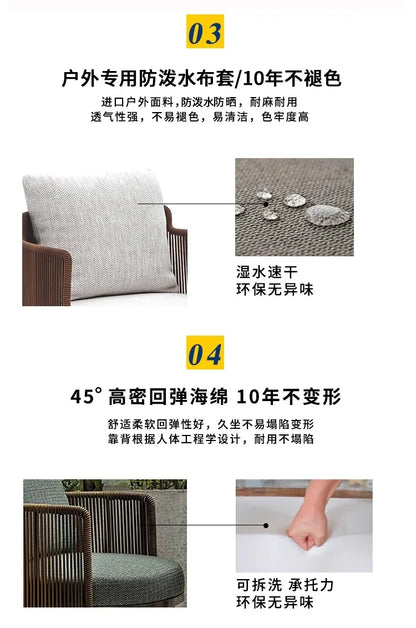 Modern Living Room Garden Chairs Waterproof Camping Lawn Hotel Garden Chairs Homestay Aluminum Furniture Садовый Стул MHSF