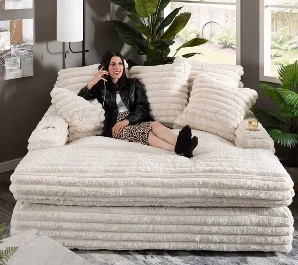Hot Sales Thick Striped Corduroy Modular Sofa Set Furniture