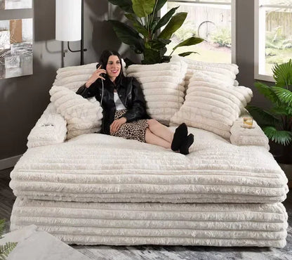 Hot Sales Thick Striped Corduroy Modular Sofa Set Furniture