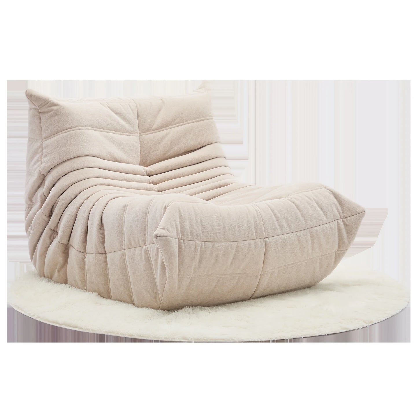 Ergonomic Memory Sponge Bean Bag Chair - Comfortable adult suede lounge chair for reading and gaming, perfect for home decor