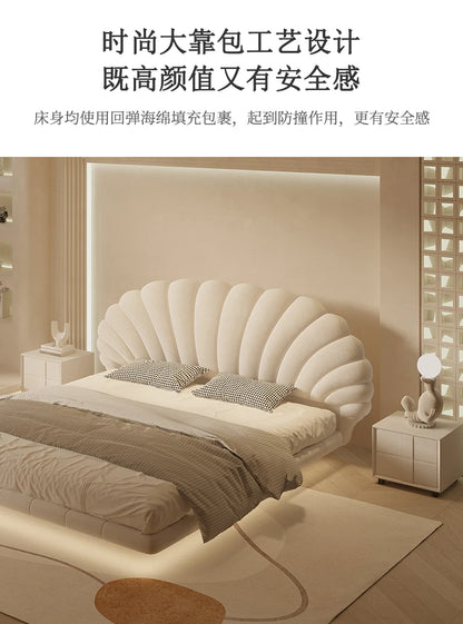 Nordic elegant Double bed 180x200cm interior Minimally comfortable bedroom beds luxury creativity camas matrimoniales furniture