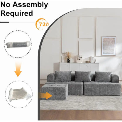 Modern Memory Foam Couch Modular Compressed Lazy Floor Vacuum Sofa Set Furniture Living Room Sofa