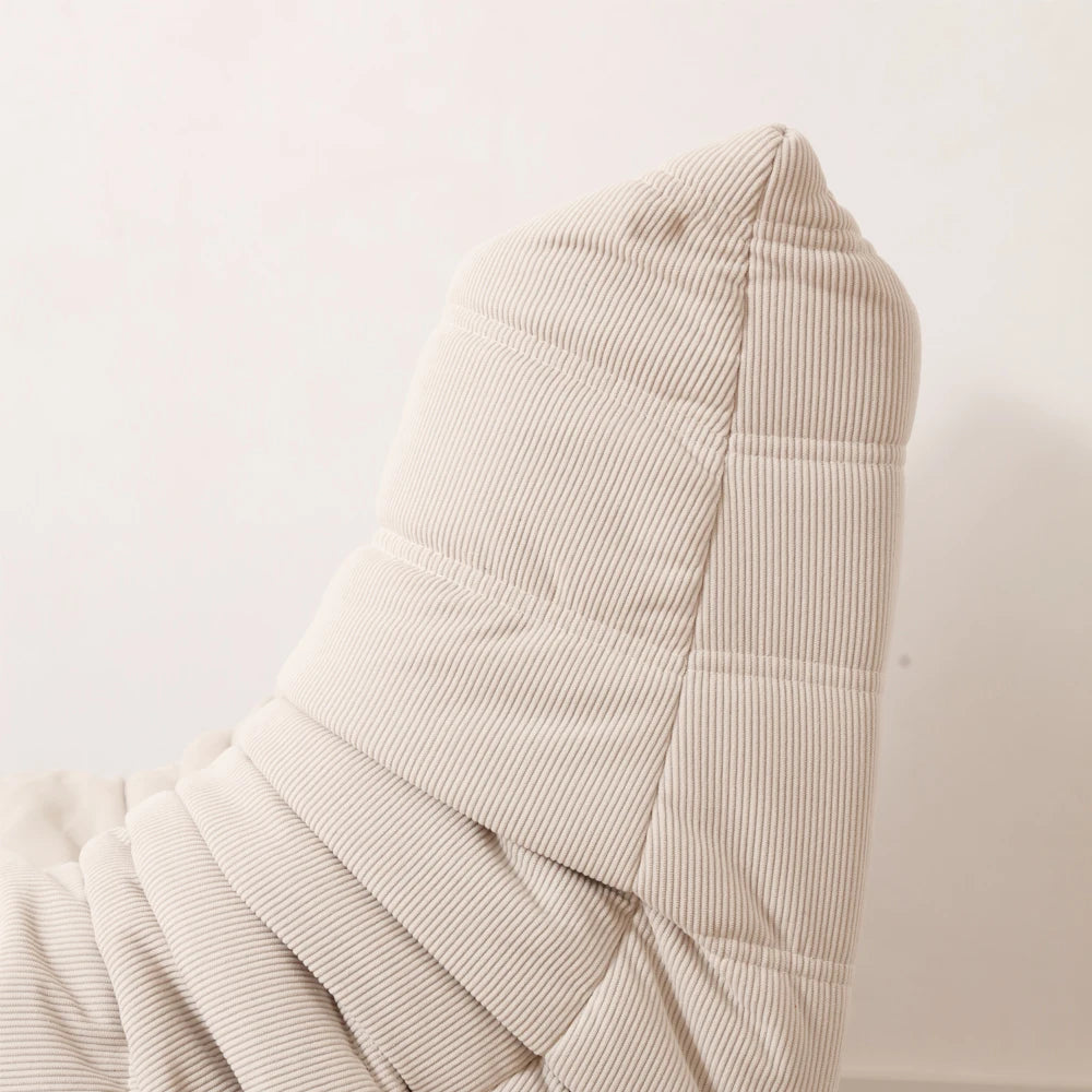 Lazy Sofa, Caterpillar Sofa | Classic Grey Sponge-Filled, Living Room Ready, No Electricity Needed