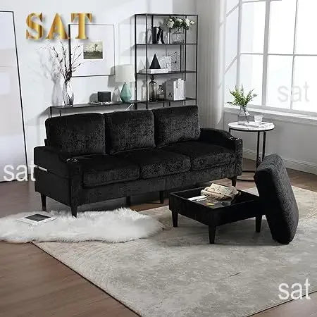 #For L-Shaped Modular Sectional Sofa, 3-Seater Comfy Cloud Couch with Ottoman/Chaise & 5 Pillows for Living Room Bedroom&