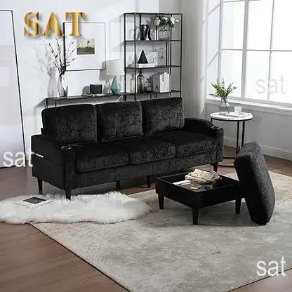#For L-Shaped Modular Sectional Sofa, 3-Seater Comfy Cloud Couch with Ottoman/Chaise & 5 Pillows for Living Room Bedroom&