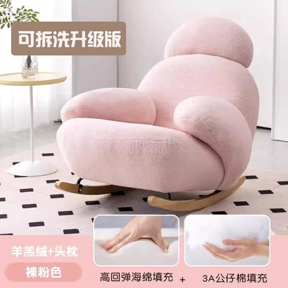 elegant creativity armchair Luxury Design modern comfortable Adult rocking chair balcony fashion mecedora adulto home furniture