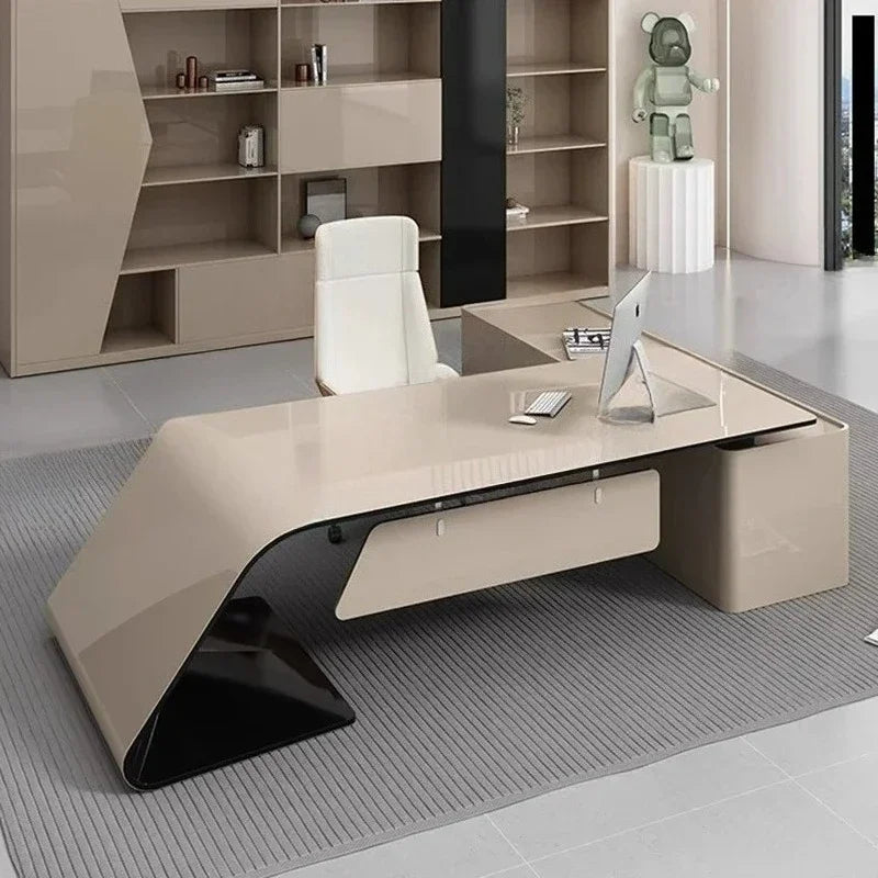 Luxury European Office Desk Wooden Study Computer Gaming Standing Office Desk Bedroom Conference Design Ufficio Home Furniture