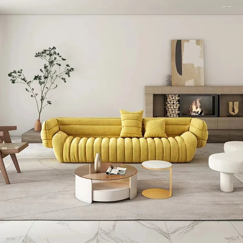 Simple modern creative banana boat sofa designer Nordic small apartment light luxury sofa