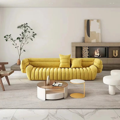Simple modern creative banana boat sofa designer Nordic small apartment light luxury sofa