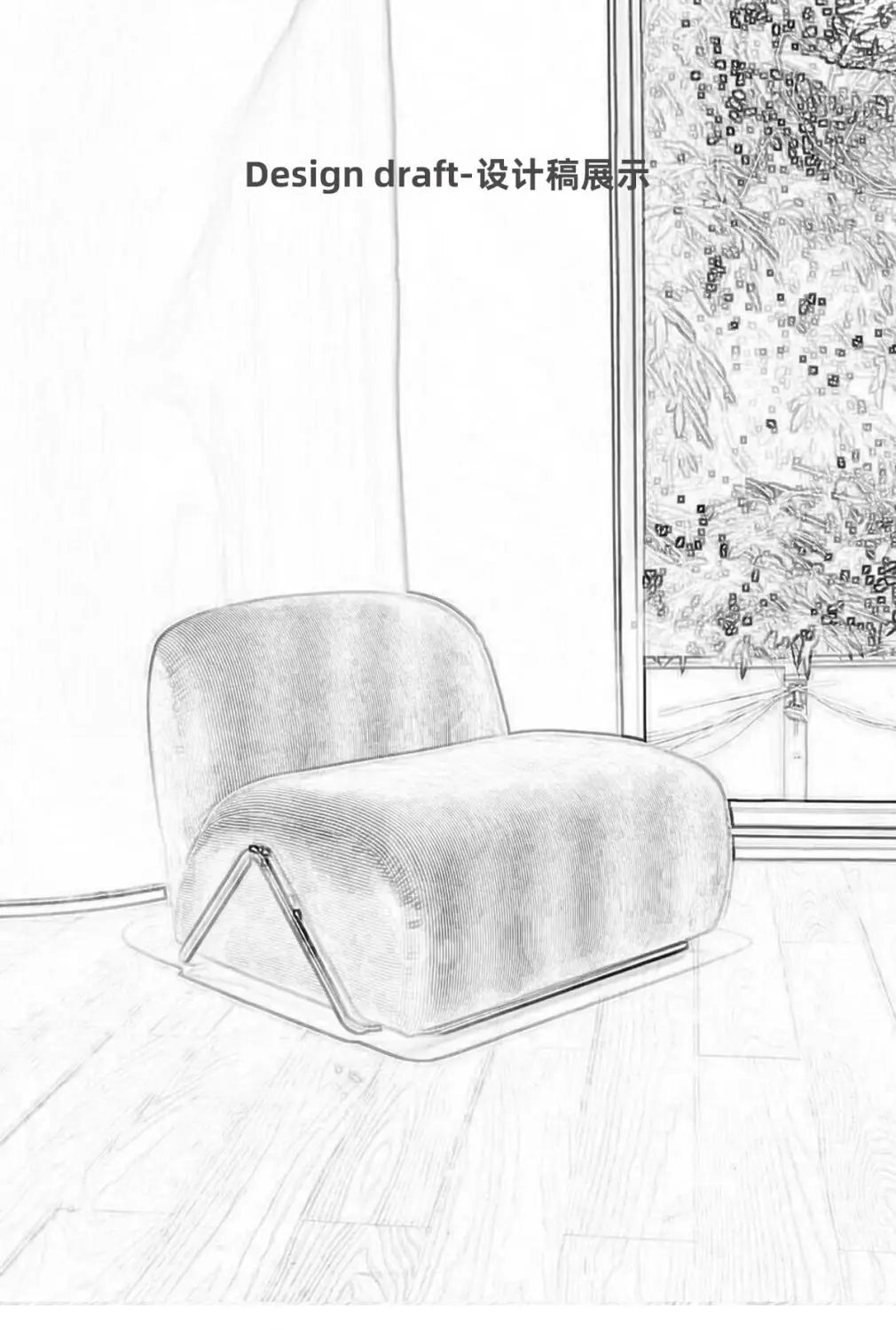 Modular Single Sofa Bedroom Balcony Living Room Leisure Chair Antique Designer Fabric Lazy Sofa Artistic Furniture