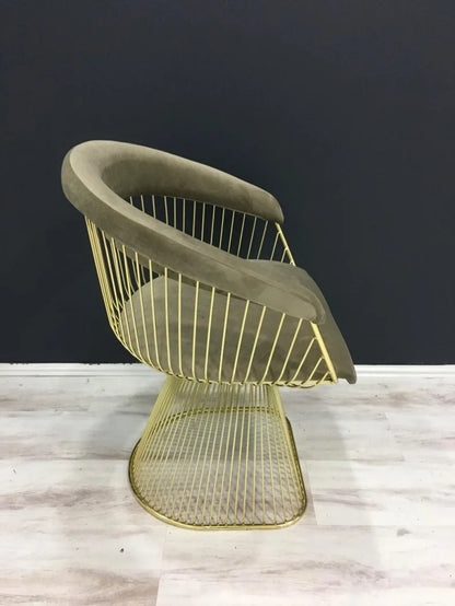 High end, stainless steel, dining chair, single sofa chair designer