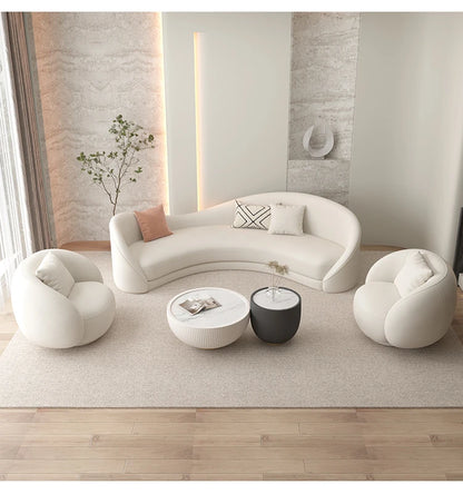 Curved White Living Room Sofas Recliner Cloud Cream Modern Living Room Sofas Create European Lazy Divano Postmodern Furniture