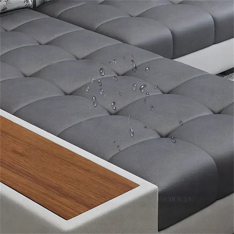 Luxury Technology Cloth Sofa Living Room Furniture Modern Cloakroom Bedroom Sofa Combination Nordic Apartment Sofa Set
