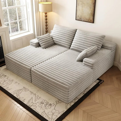 Cloud Plush Sofa Bed,Upholstered Boneless Cloud Sofa Deep Seat