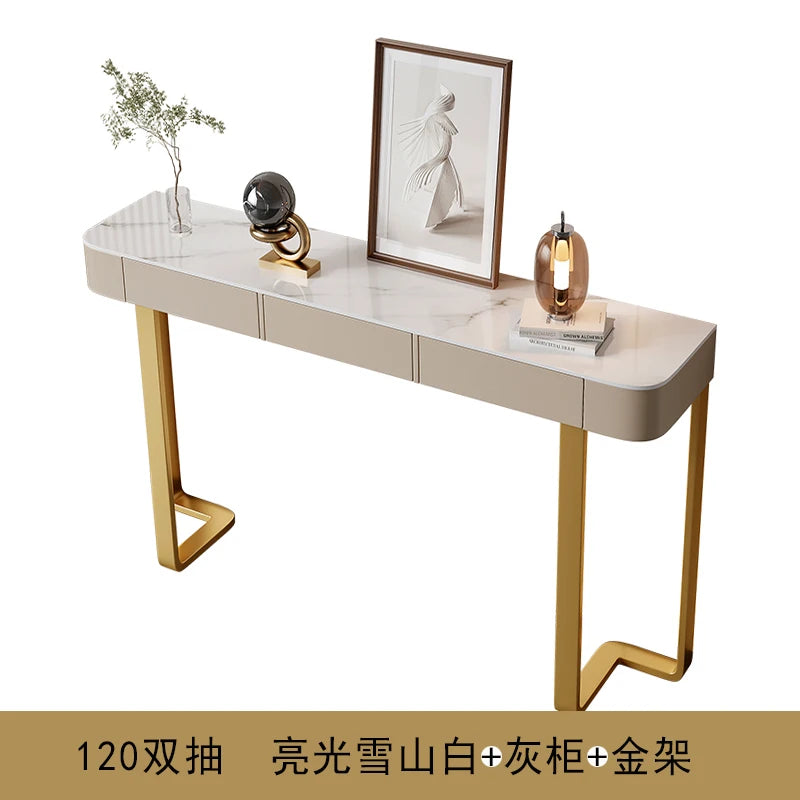 Italian Luxury Console Table With Storage Thin Living Room Entrance Console Table Rectangle Glam Woonkamer Tafel Furniture