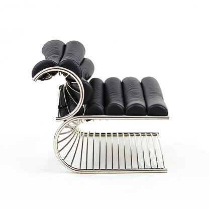 Nordic designer single back lounge chair creative hardware special-shaped home living room ergonomic model