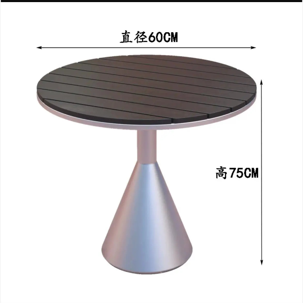 Leisure Sun-Proof Outdoor Bistro Set Small Round Table for Restaurant Music Bar and Patio Lounge Dining