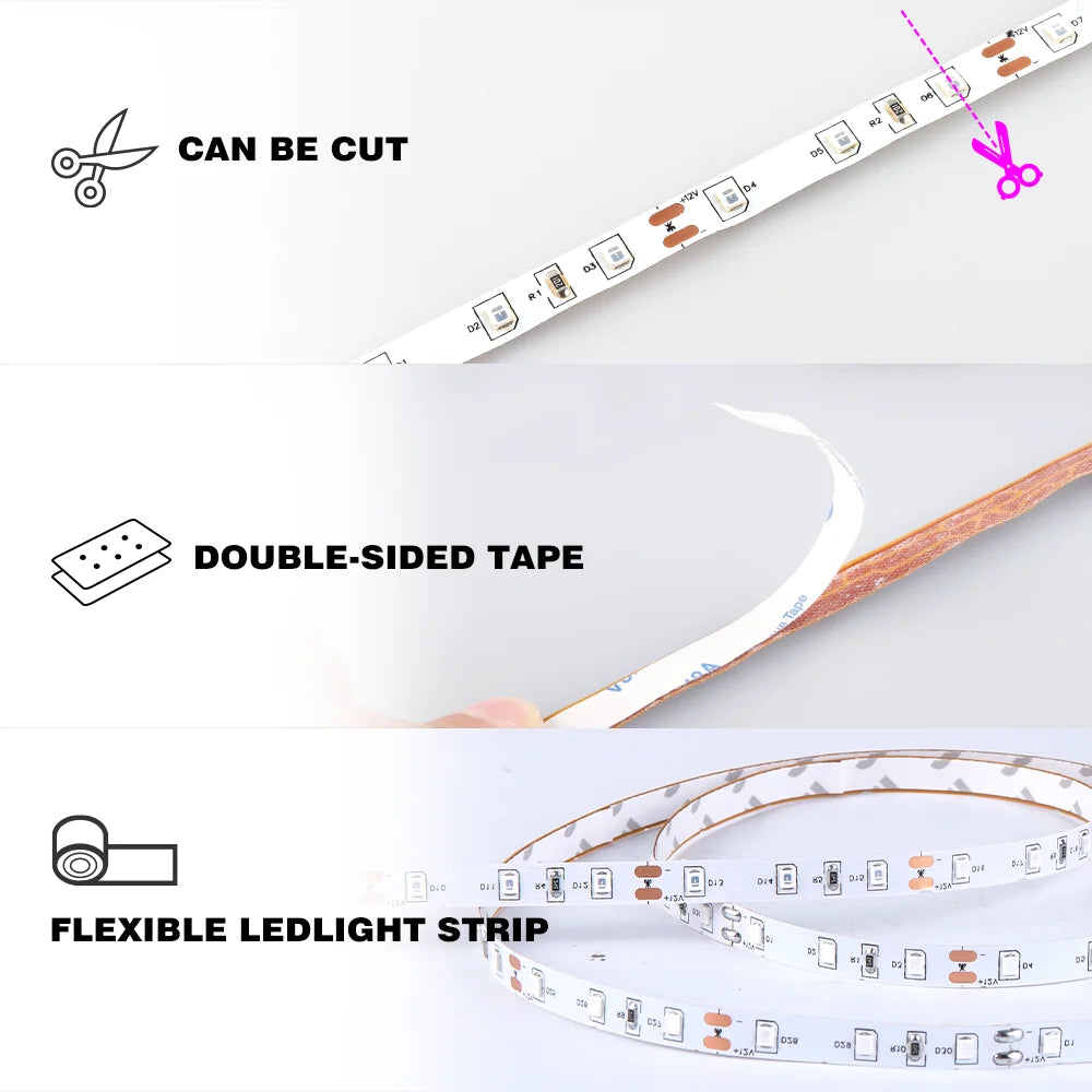 1-12m UV black strip light,DC 5V,USB plug,385-400nm,60 LED/m,lighting painting,luminous party,fluorescent poster,living room