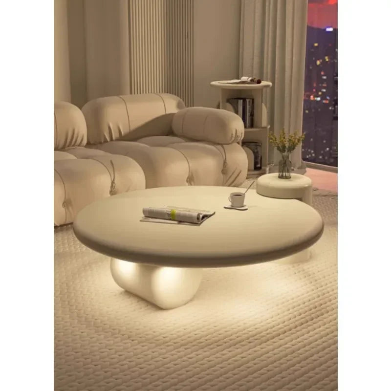 Lamps Modern Round Simple Table Nordic Smart Glamour Premium Design Coffee Tables Small White Cute Mesa De Centro Furniture