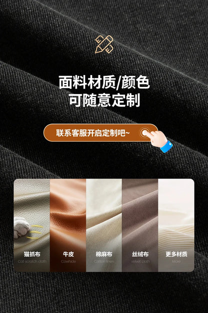 A506  Sofa Italian minimalist cowhide large flat-level villa living room high-end modern simple cream leather sofa