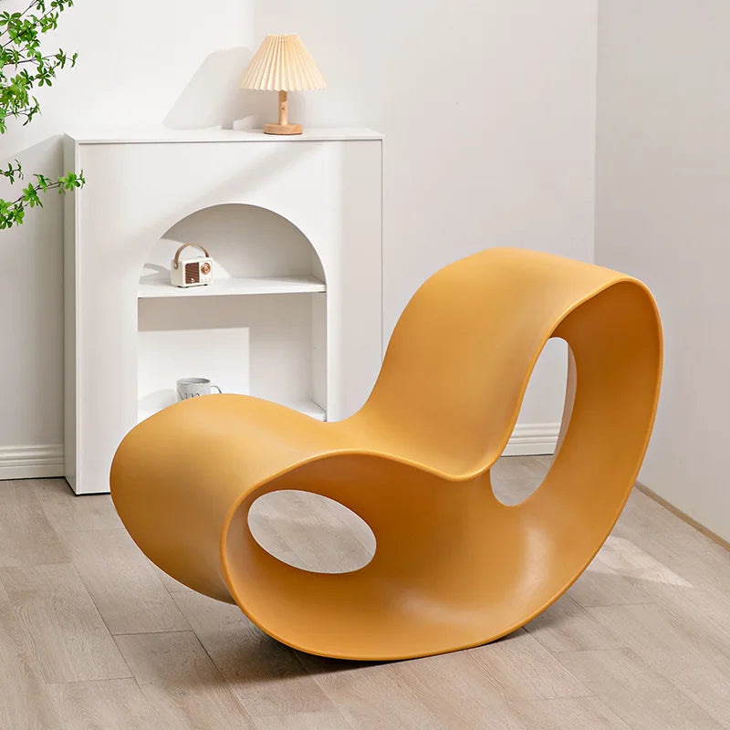 Nordic rocking chair recliner household living room lazy rocking chair single sofa adult balcony leisure