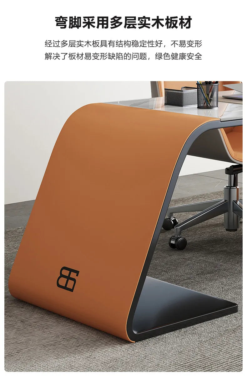 Italian minimalist rock slab office table study table Computer desk Room desks office desks and workstations studio desk