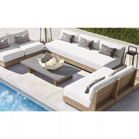 Minimalism Outdoor Garden Sofa Set Popular and Luxury Teak Patio Furniture