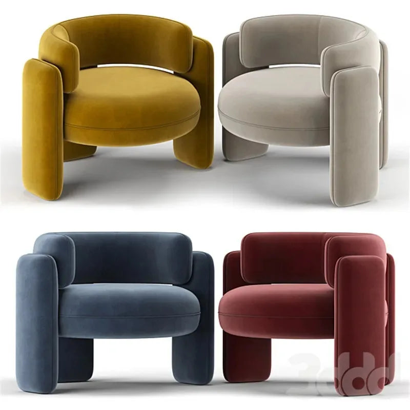 Nordic Minimalist Single Sofa Chair Modern Fashion Living Room Bedroom Leisure Chair Designer Creative Special-shaped Lazy Chair