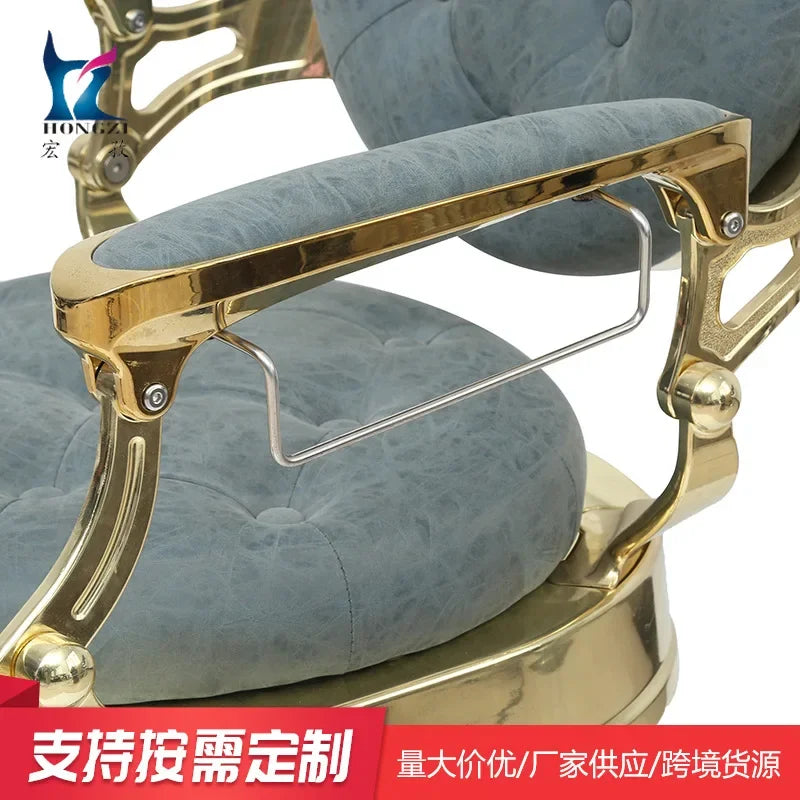 WWAluminum Alloy Frame Haircut Barber Chair Can Be Lifted And Rotated To Put Down The Chair