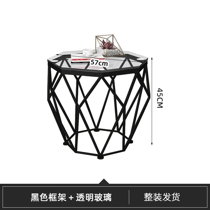 S Nordic Aesthetic Coffee Table Clear Simple Unique Designer Decoration Side Table Standing Lounge Couchtisch Salon Furniture