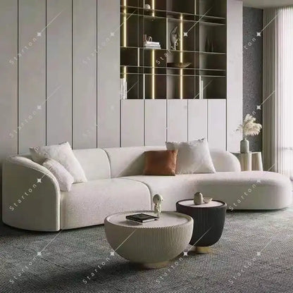Nordic Style Modern Modular Tufted Fabric Sofa Set for Living Room Hotel or Apartment