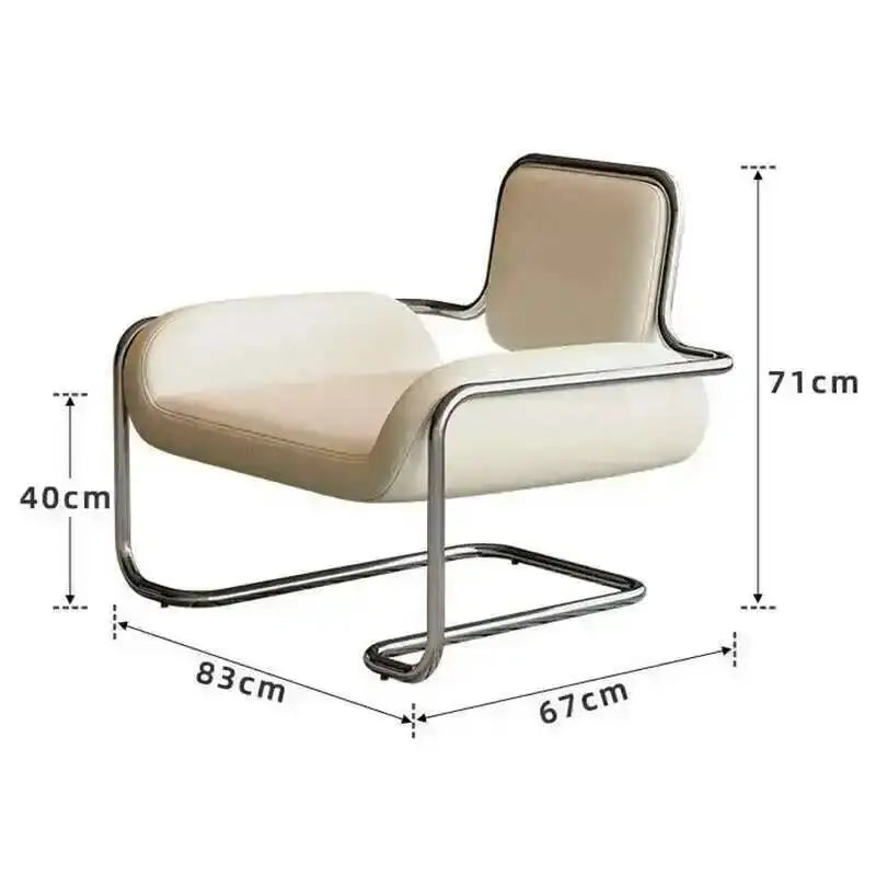 Armchair Nordic Chairs Comfortable Leather Living Portable Room Sofa Relaxing Single Person Backrest Chair Office Home Furniture
