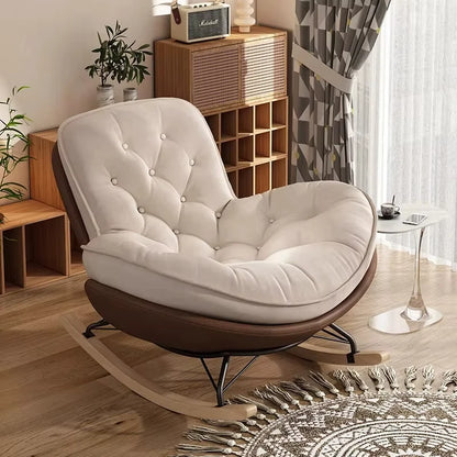 Lazy Sofa Rocking Chair Bedroom Lounge Chair Carefree Adult Living Room Single Balcony Leisure Rocking Chair Recliner Chairs