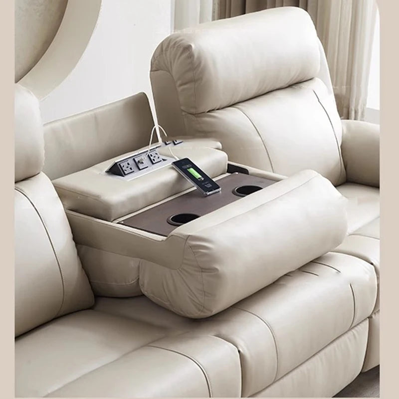 Aesthetic White Living Room Sofas Sleeping Real Leather Lazy Lounge Sofa Luxury Modern Soft Couch Wohnzimmer Furniture For Home