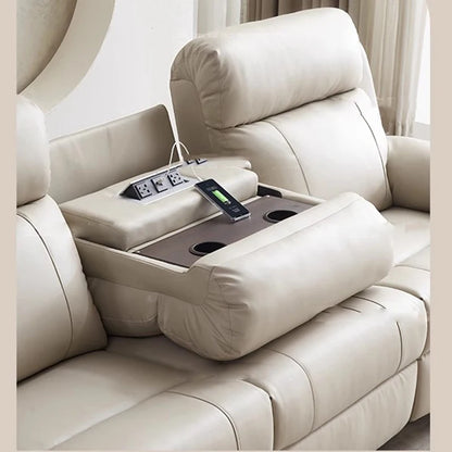 Aesthetic White Living Room Sofas Sleeping Real Leather Lazy Lounge Sofa Luxury Modern Soft Couch Wohnzimmer Furniture For Home
