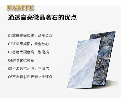LightLuxury Coffee Table Living Room Home High-end Rectangular Luxury Stone Tea Table New High-end Villa Large Flat Coffee Table