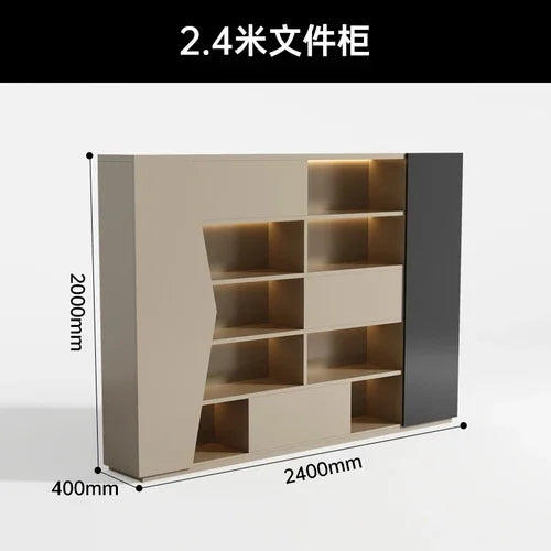 High-end Lacquered Boss Desk, Stylish Atmosphere, Modern and Simple Office Desk, High-end Workbench