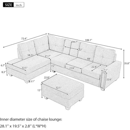 high quality,durable ,practical,Exquisite  Comfy Oversized Corner Sofa Cup Holder,Fabric Living Room Furniture Couch Sets