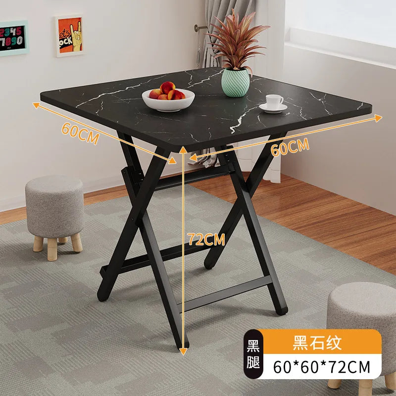2025 New Folding Table,Indoor Outdoor Heavy Duty Portable Folding Square Woodiness Dining Table ,for Picnic, Party, Camping
