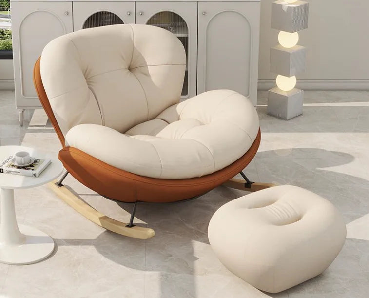Snail Rocking Chair Large Living Room Chairs Lounge Rocking Nordic Chairs Luxury Modern Throne Ergonomic Sofa Home Furniture