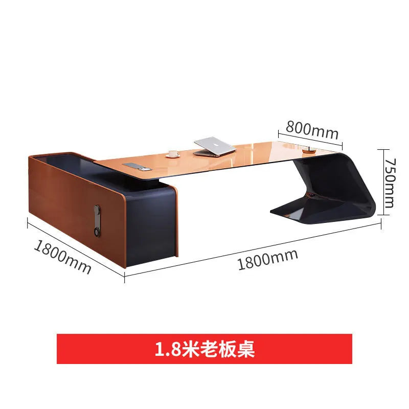 Fashionable Creative Office Desk Light Luxury Supervisor Manager Office Desk Accent Art Office Furniture Der Schreibtisch XYOD